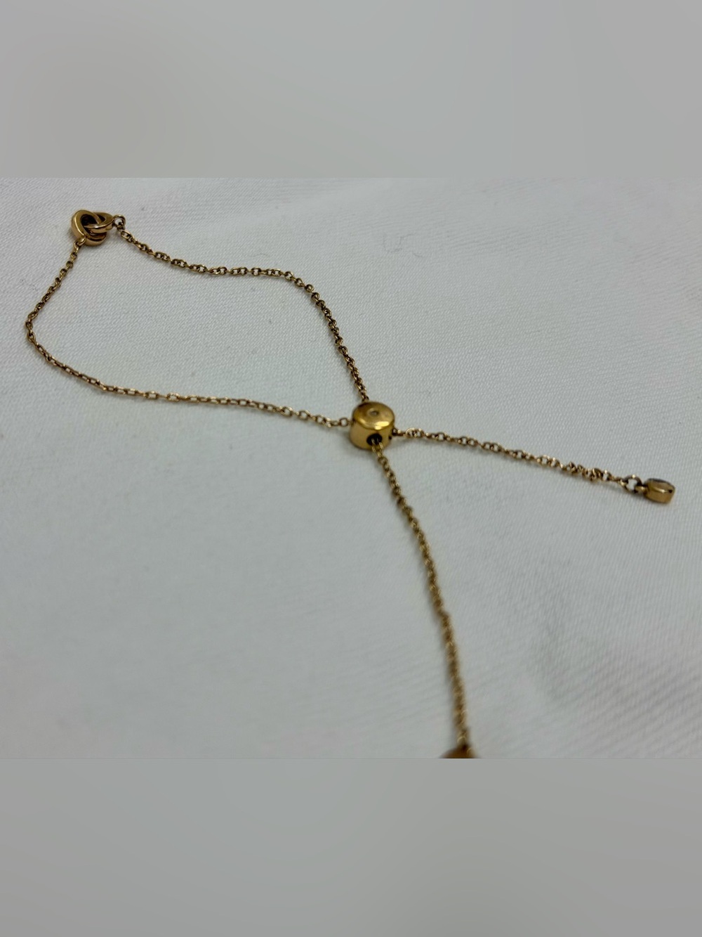 COACH Classic Y2K Gold Tone Interlocking Double Circle Bolo Slider Bracelet - Picture 9 of 13
